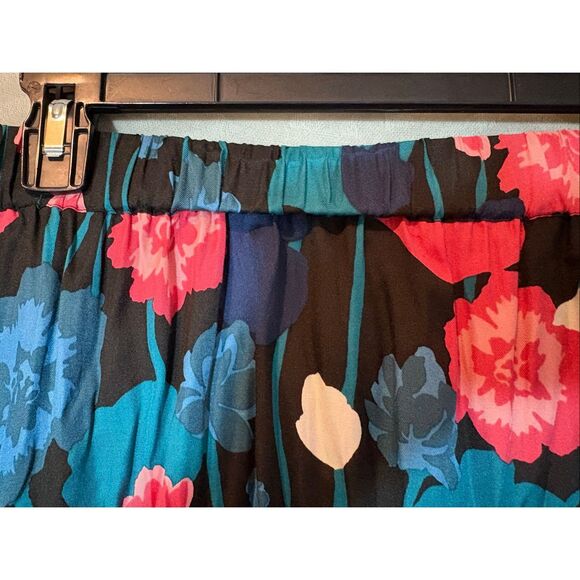 Kate Spade New York Floral Tiered Midi Skirt Colorful Flowers Size L - Picture 7 of 10